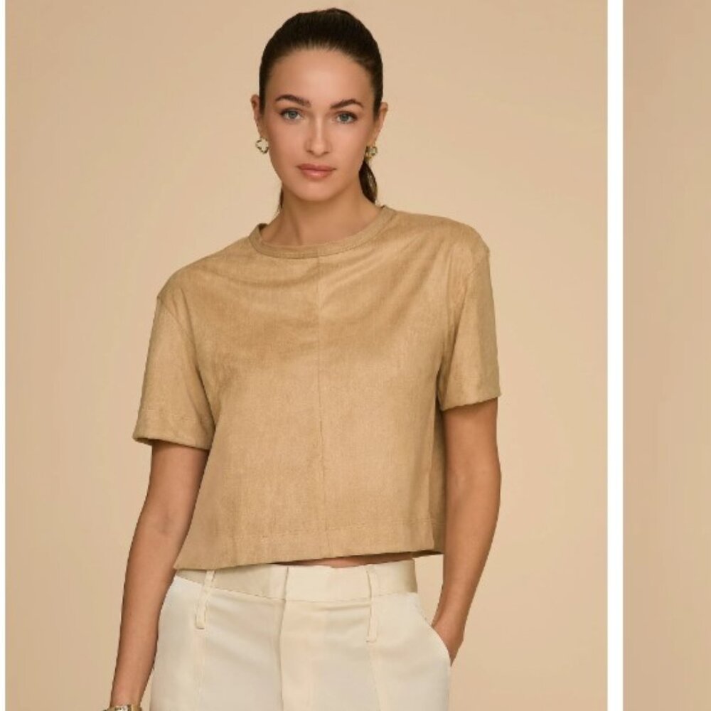 Suede Tan Top Size Small from the Noli Shop.